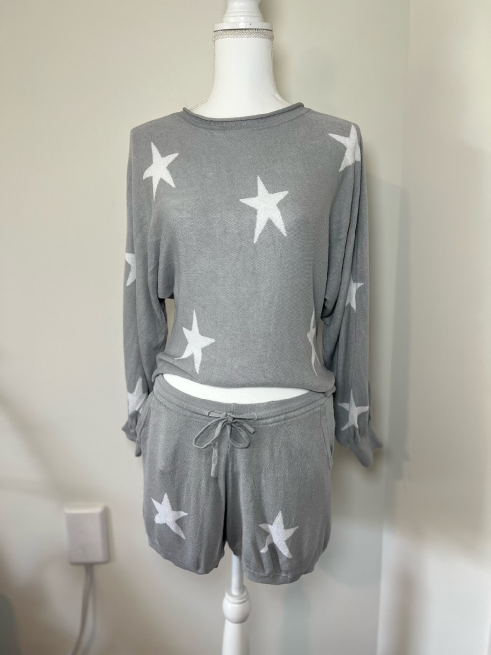Ekouaer Celestial Lounge Set Pastel Soft Blue Star Pajamas‎ ⭐️🦋